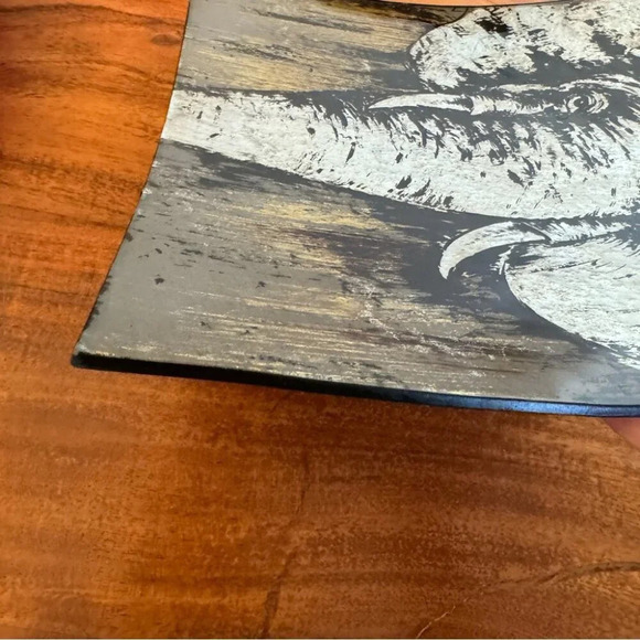 Glass  Elephant Curved Serving Tray - Square - Picture 6 of 11